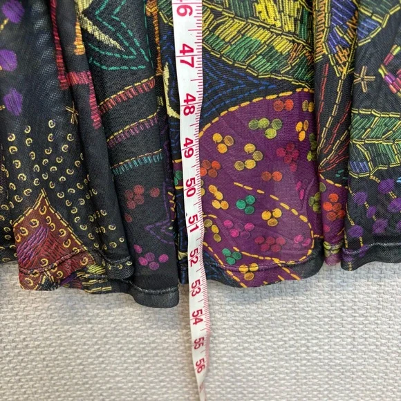 Farm Rio Amazonia Black Graphic Maxi Boho Birds Womens Size XL Boho Colorful - Picture 10 of 10